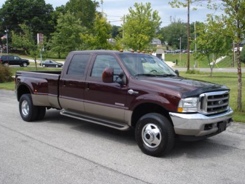 Chestnut Brown Metallic Ford F350 Super Duty King Ranch Crew Cab 4x4 Dually.  Click to enlarge.