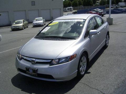 Alabaster Silver Metallic Honda Civic LX Sedan.  Click to enlarge.