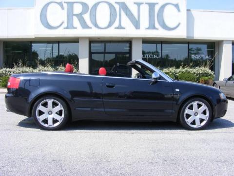 Brilliant Black Audi S4 4.2 quattro Cabriolet.  Click to enlarge.