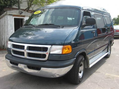 Dark Spruce Green Metallic Dodge Ram Van 1500 Passenger Conversion.  Click to enlarge.