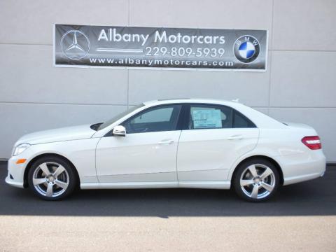 Arctic White Mercedes-Benz E 350 Sedan.  Click to enlarge.