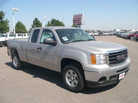 Silver Birch Metallic GMC Sierra 1500 SLE Extended Cab 4x4.  Click to enlarge.