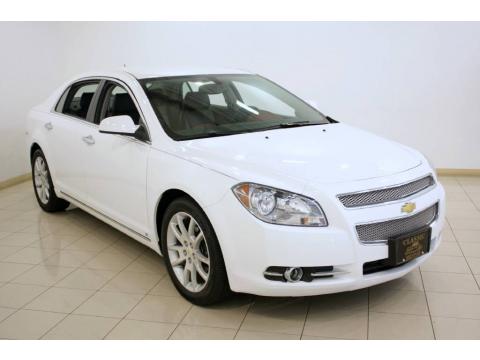 Summit White Chevrolet Malibu LTZ Sedan.  Click to enlarge.