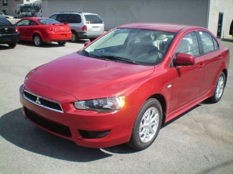 Rally Red Metallic Mitsubishi Lancer ES.  Click to enlarge.