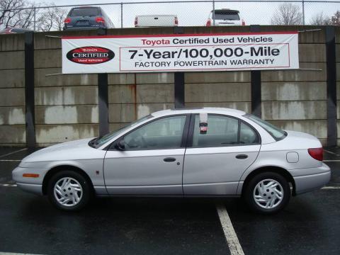 Silver 2001 Saturn S Series SL Sedan with Gray interior Silver Saturn S 