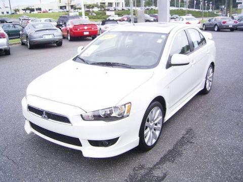 Wicked White Satin Mitsubishi Lancer GTS.  Click to enlarge.