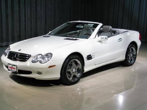 Alabaster White Mercedes-Benz SL 500 Roadster.  Click to enlarge.