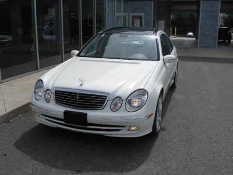 Alabaster White Mercedes-Benz E 350 4Matic Sedan.  Click to enlarge.