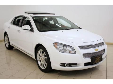 Summit White Chevrolet Malibu LTZ Sedan.  Click to enlarge.