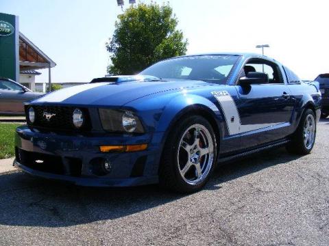 Vista Blue Metallic 2007 Ford Mustang ROUSH 427R Supercharged Coupe with 