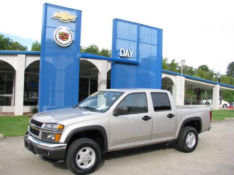 Silver Birch Metallic Chevrolet Colorado LT Crew Cab 4x4.  Click to enlarge.