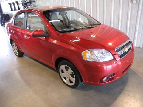 Sport Red Chevrolet Aveo LT Sedan.  Click to enlarge.