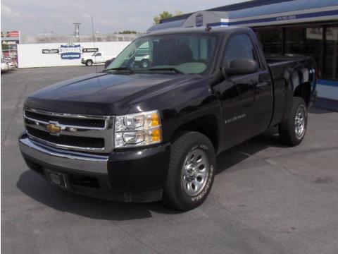 Black Chevrolet Silverado 1500 LS Regular Cab 4x4.  Click to enlarge.