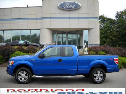 Blue Flame Metallic Ford F150 STX SuperCab 4x4.  Click to enlarge.