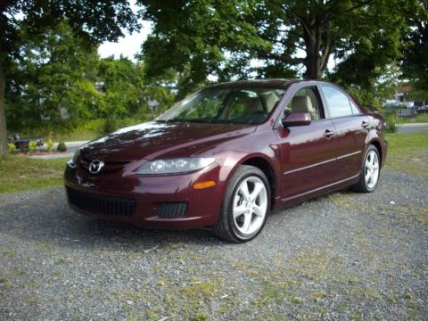 Dark Cherry Mica Mazda MAZDA6 i Sport Sedan.  Click to enlarge.