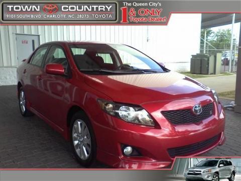 Barcelona Red Metallic Toyota Corolla S.  Click to enlarge.