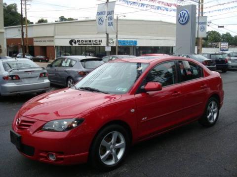 Velocity Red Mica Mazda MAZDA3 s Sedan.  Click to enlarge.