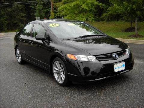 Nighthawk Black Pearl Honda Civic Si Sedan.  Click to enlarge.