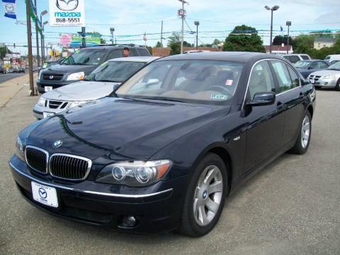 Black Sapphire Metallic BMW 7 Series 750i Sedan.  Click to enlarge.