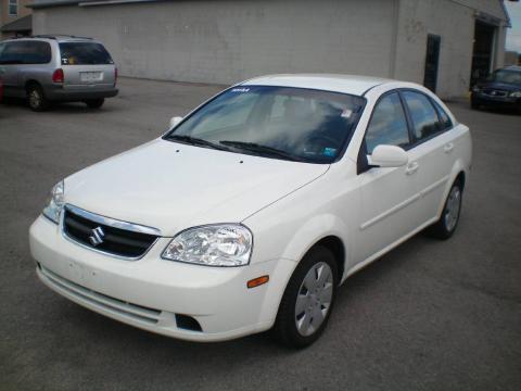 Absolute White Suzuki Forenza Sedan.  Click to enlarge.