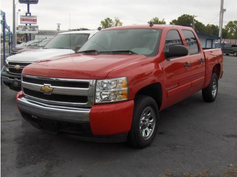 Victory Red Chevrolet Silverado 1500 LS Crew Cab.  Click to enlarge.
