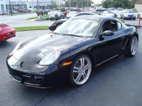 Black Porsche Cayman S.  Click to enlarge.