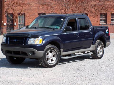 True Blue Metallic Ford Explorer Sport Trac XLT 4x4.  Click to enlarge.