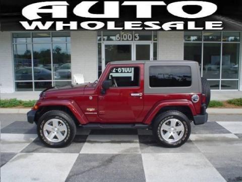 Red Rock Crystal Pearl Jeep Wrangler Sahara 4x4.  Click to enlarge.