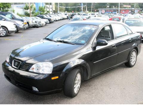 Fantasy Black Metallic Suzuki Forenza LX Sedan.  Click to enlarge.