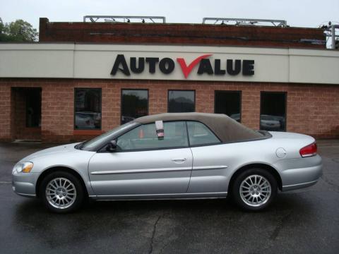 Bright Silver Metallic Chrysler Sebring Touring Convertible.  Click to enlarge.