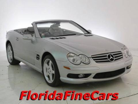 Brilliant Silver Metallic Mercedes-Benz SL 55 AMG Roadster.  Click to enlarge.