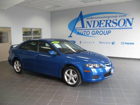 Bright Island Blue Mazda MAZDA6 i Touring Hatchback.  Click to enlarge.