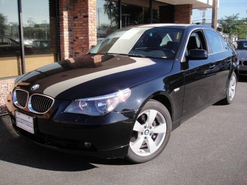 Jet Black BMW 5 Series 525xi Sedan.  Click to enlarge.