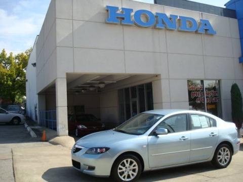 Ice Blue Metallic Mazda MAZDA3 i Sport Sedan.  Click to enlarge.
