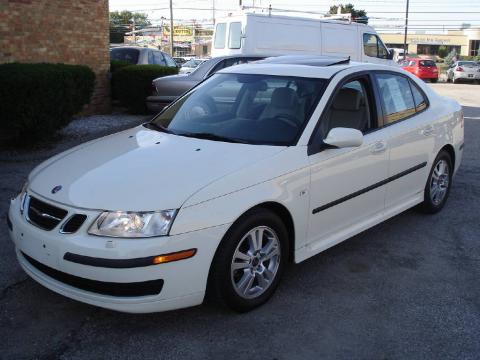 Polar White Saab 9-3 2.0T Sport Sedan.  Click to enlarge.