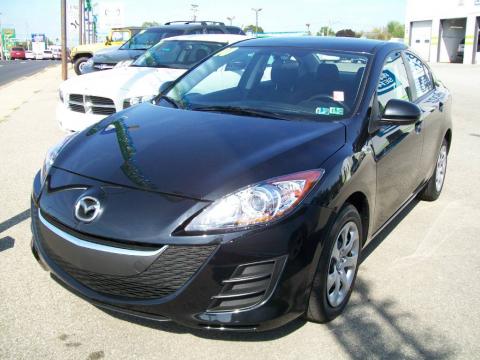 Black Mica Mazda MAZDA3 i Sport 4 Door.  Click to enlarge.