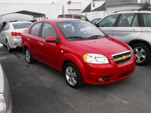 Sport Red Metallic Chevrolet Aveo LT Sedan.  Click to enlarge.