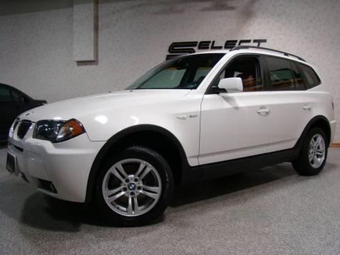 Alpine White BMW X3 3.0i.  Click to enlarge.