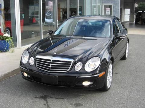 Black Mercedes-Benz E 350 4Matic Sedan.  Click to enlarge.