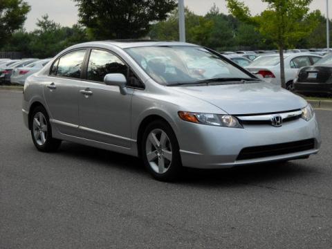 Alabaster Silver Metallic Honda Civic EX Sedan.  Click to enlarge.