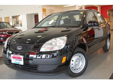 Midnight Black Kia Rio Sedan.  Click to enlarge.