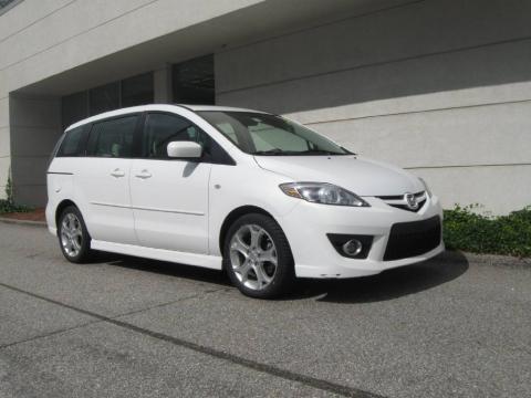 Crystal White Mazda MAZDA5 Sport.  Click to enlarge.
