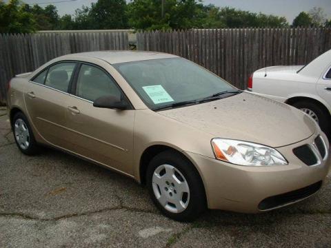 Sedona Beige Metallic Pontiac G6 Sedan.  Click to enlarge.