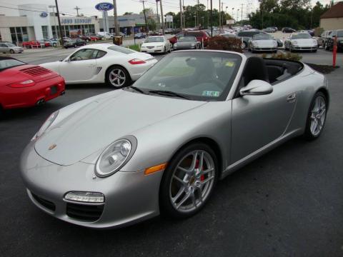 Arctic Silver Metallic Porsche 911 Carrera S Cabriolet.  Click to enlarge.