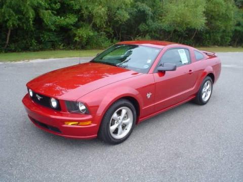 Dark Candy Apple Red Ford Mustang GT Coupe.  Click to enlarge.