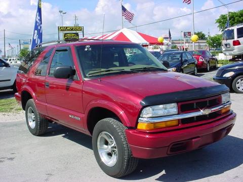 Dark Cherry Red Metallic Chevrolet Blazer LS.  Click to enlarge.