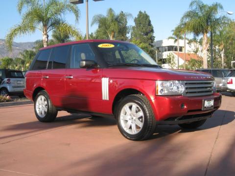 Rimini Red Metallic Land Rover Range Rover HSE.  Click to enlarge.