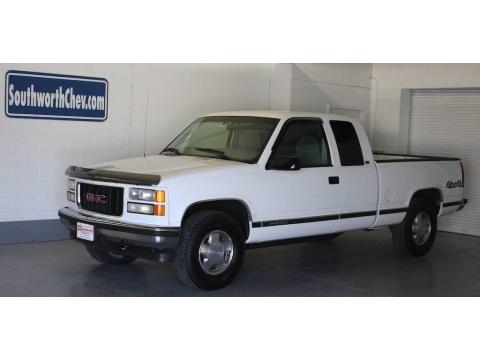 Olympic White GMC Sierra 1500 SLE Extended Cab 4x4.  Click to enlarge.