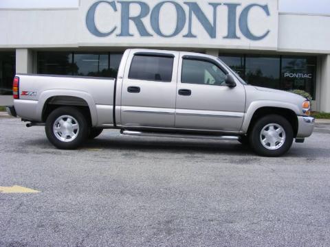 Silver Birch Metallic GMC Sierra 1500 SLT Crew Cab 4x4.  Click to enlarge.