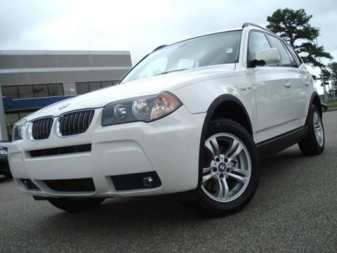 Alpine White BMW X3 3.0i.  Click to enlarge.